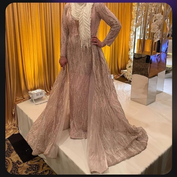 Gold Sequin Embellished Maxi Gown - Picture 16 of 16